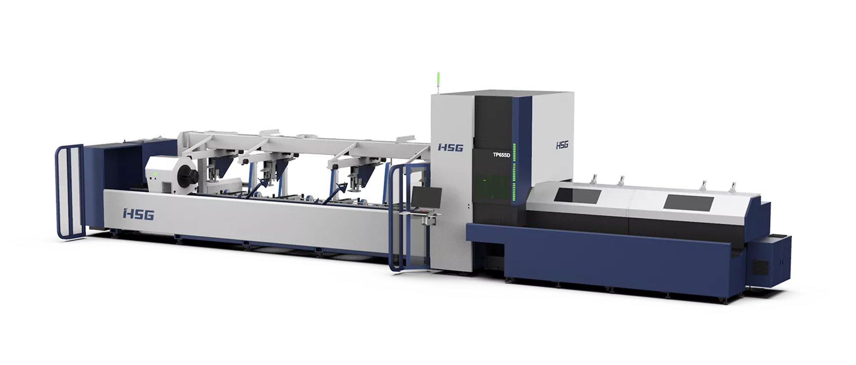HSG Flagship Series Compound Tube Fiber Laser Cutting Machine With Drilling and Tapping