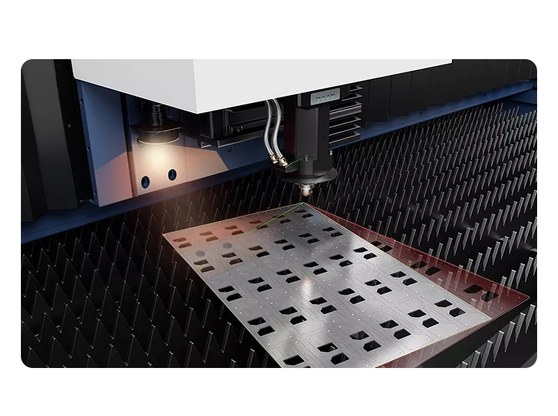 HSG laser cutting machine upgraded matrix machine bed with level-up rigidity