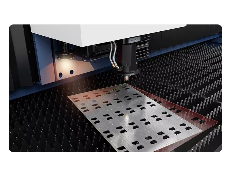 HSG laser cutting machine upgraded matrix machine bed with level-up rigidity