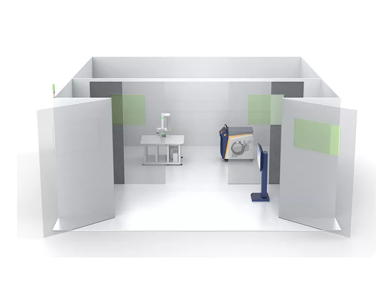 HSG laser work-piece welding in one operation