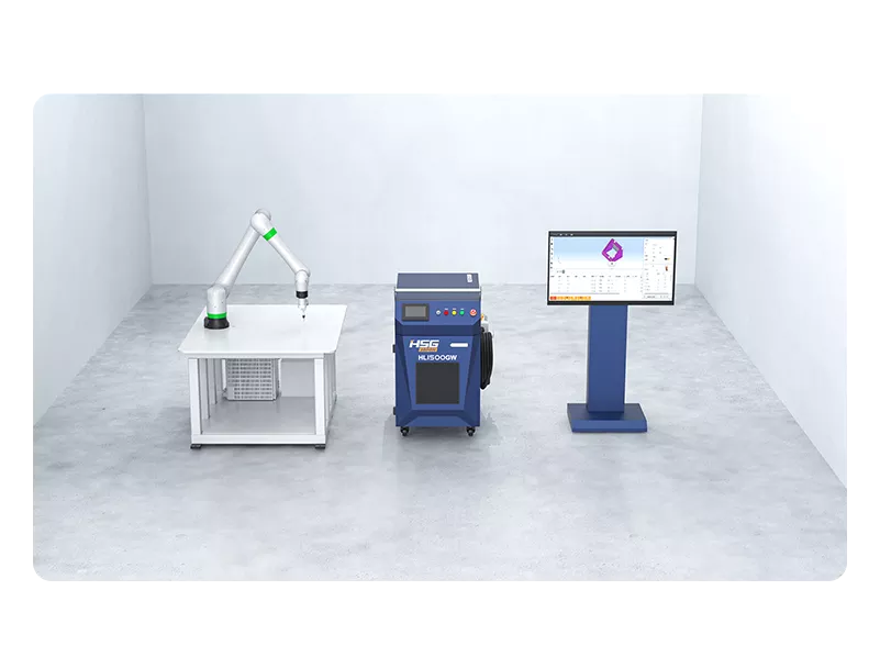 HSG laser work-piece welding in one operation