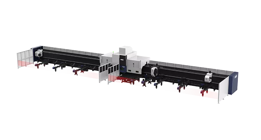 Máquina cortadora de tubos láser pesados de alta velocidad y totalmente flotante 4+1
