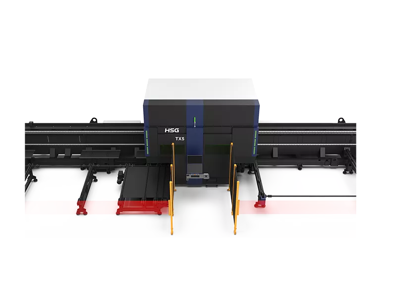 HSG laser cutting machine 3+1 twin-chucks clamping