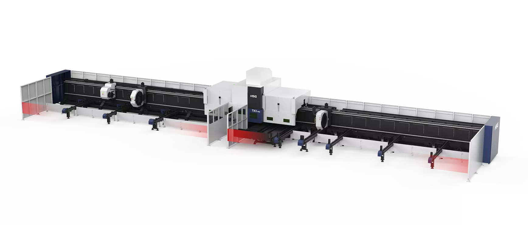 HSG 3+1 Full-Floating High-Speed Heavy Laser Tube Cutting Machine